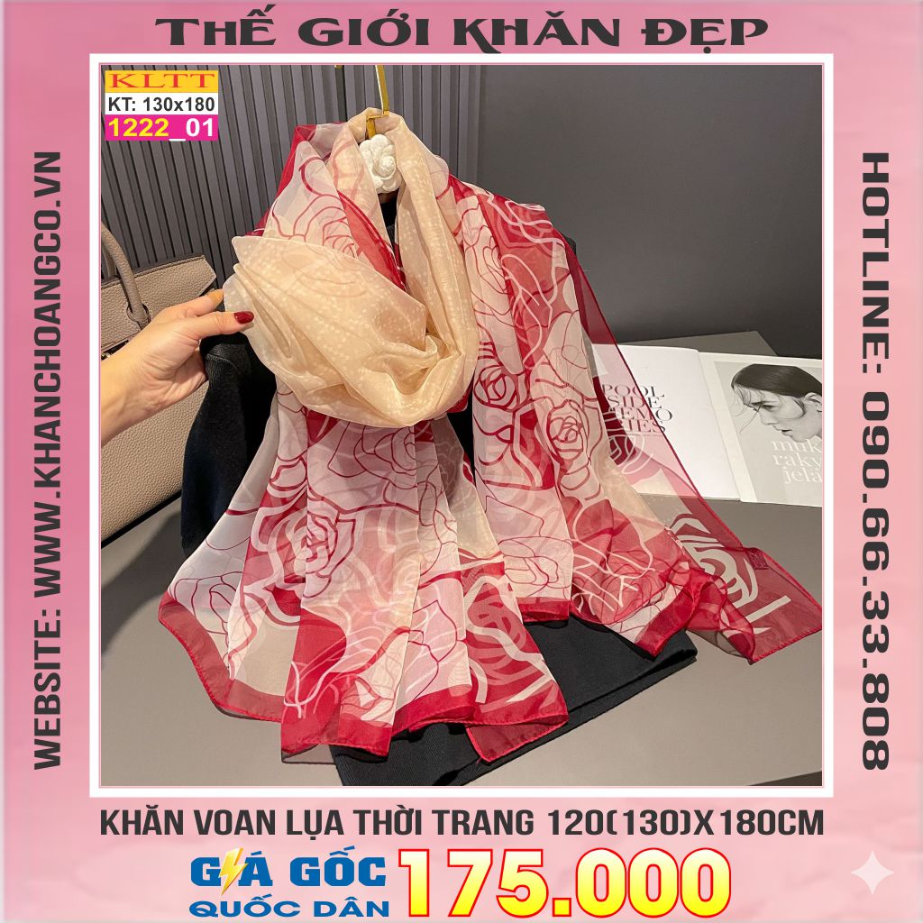 Khăn Lụa Tơ Tằm Thế Giới Khăn Đẹp cao cấp KLTT 222_01