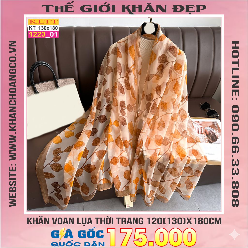 Khăn Lụa Tơ Tằm Thế Giới Khăn Đẹp cao cấp KLTT 223_01