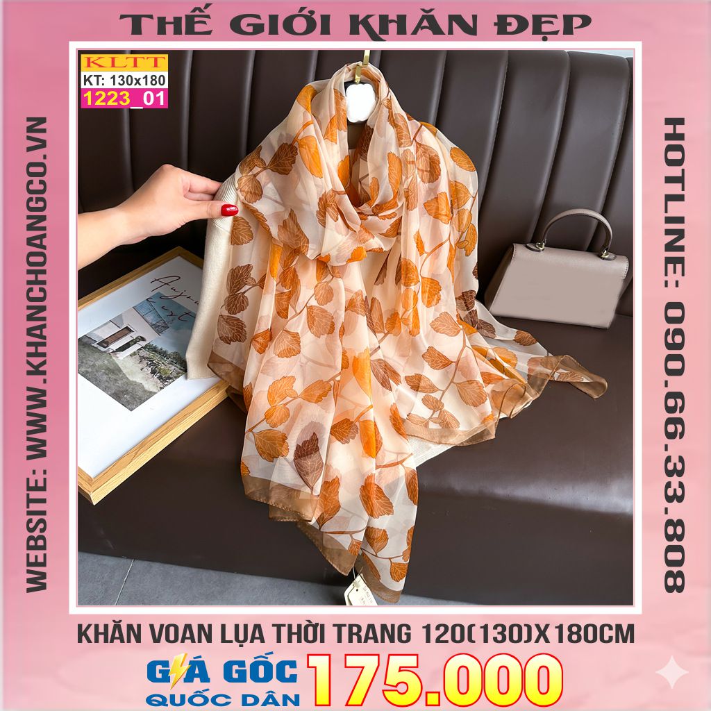 Khăn Lụa Tơ Tằm Thế Giới Khăn Đẹp cao cấp KLTT 223_01