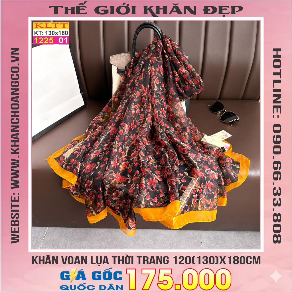 Khăn Lụa Tơ Tằm Thế Giới Khăn Đẹp cao cấp KLTT 225_01