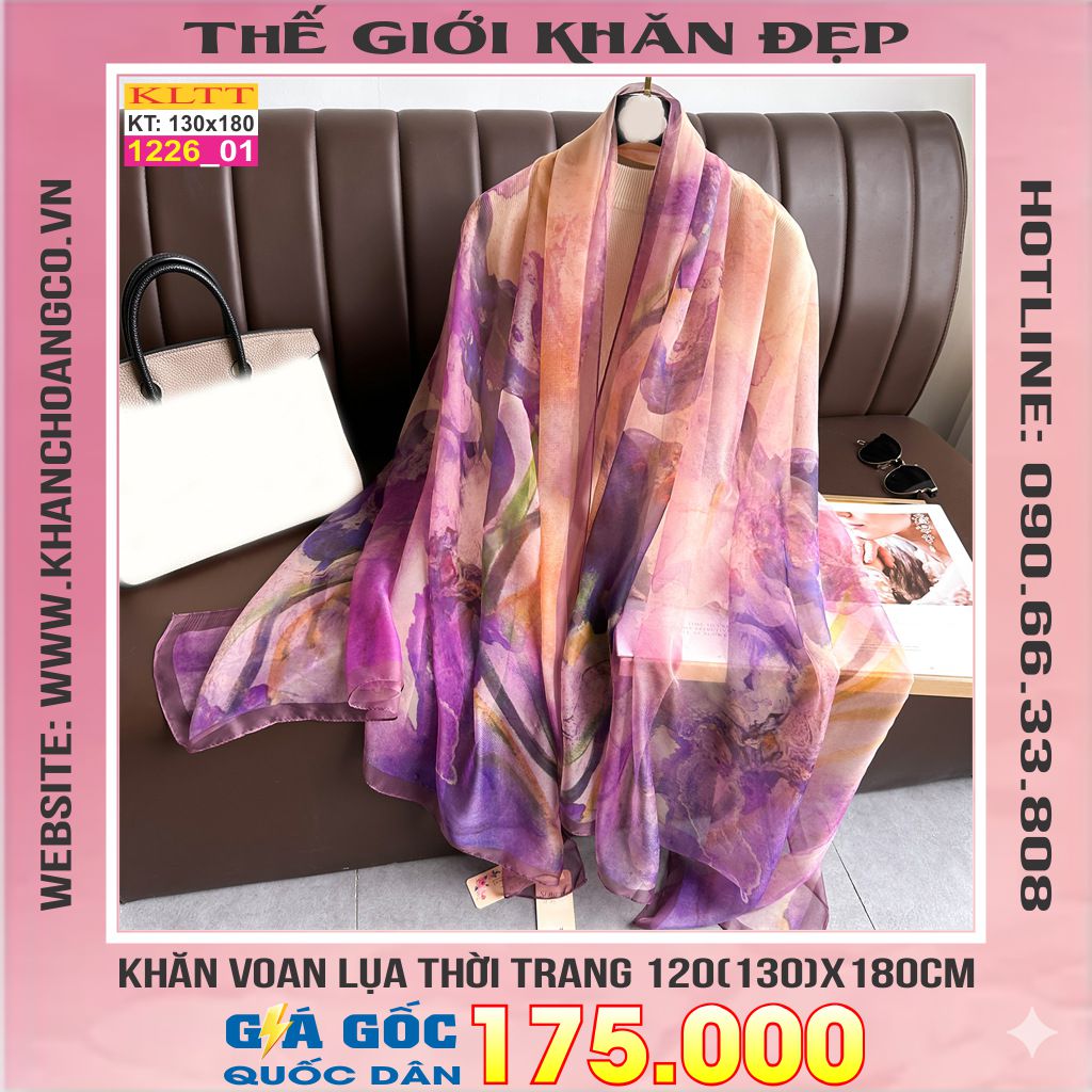 Khăn Lụa Tơ Tằm Thế Giới Khăn Đẹp cao cấp KLTT 226_01