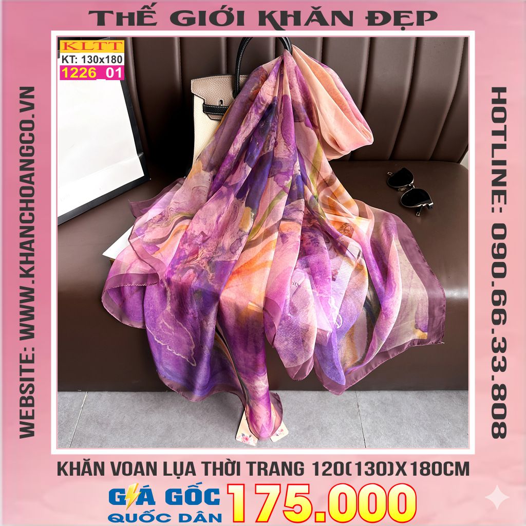Khăn Lụa Tơ Tằm Thế Giới Khăn Đẹp cao cấp KLTT 226_01