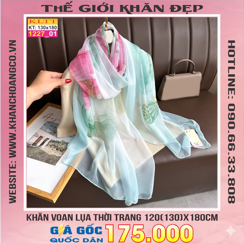 Khăn Lụa Tơ Tằm Thế Giới Khăn Đẹp cao cấp KLTT 227_01