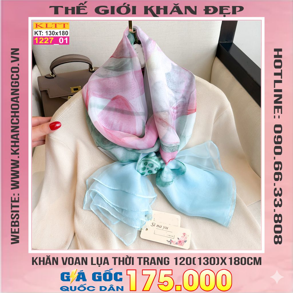 Khăn Lụa Tơ Tằm Thế Giới Khăn Đẹp cao cấp KLTT 227_01