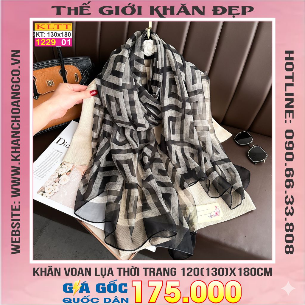 Khăn Lụa Tơ Tằm Thế Giới Khăn Đẹp cao cấp KLTT 229_01