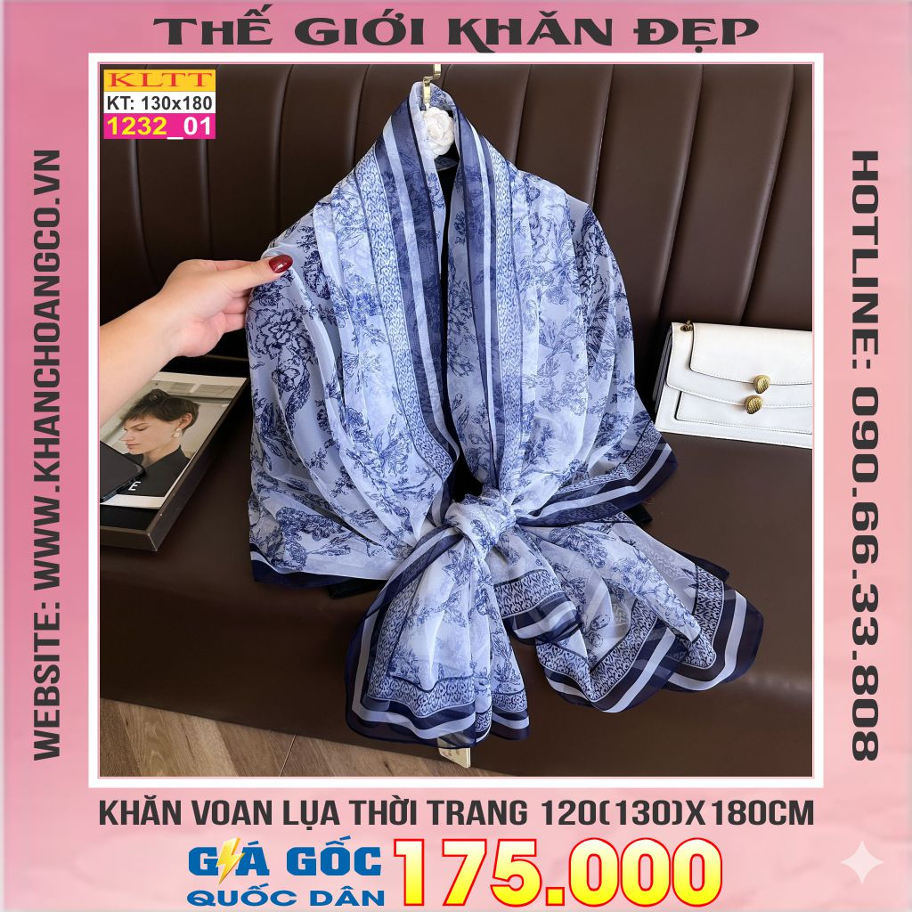 Khăn Lụa Tơ Tằm Thế Giới Khăn Đẹp cao cấp KLTT 232_01