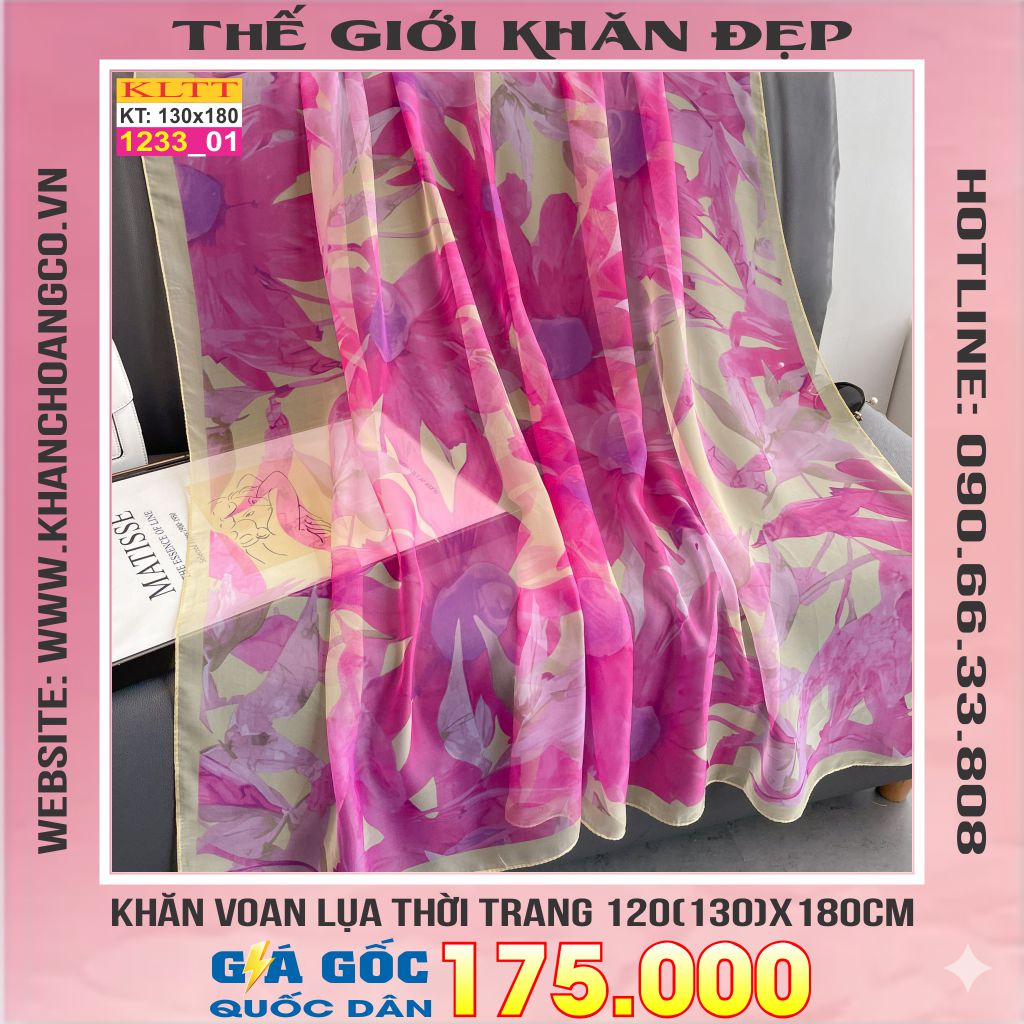 Khăn Lụa Tơ Tằm Thế Giới Khăn Đẹp cao cấp KLTT 233_01