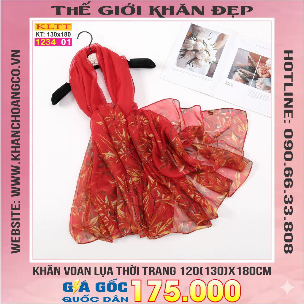 Khăn Lụa Tơ Tằm Thế Giới Khăn Đẹp cao cấp KLTT 234_01