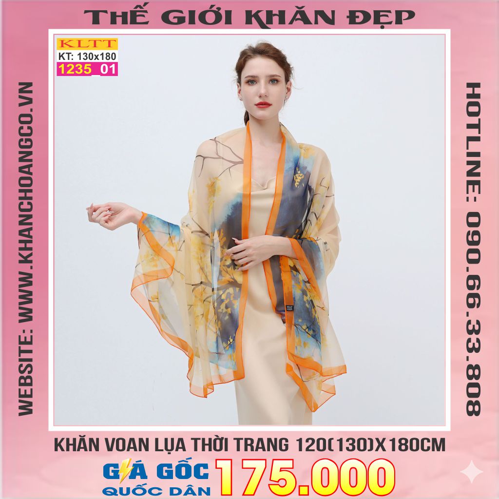 Khăn Lụa Tơ Tằm Thế Giới Khăn Đẹp cao cấp KLTT 235_01