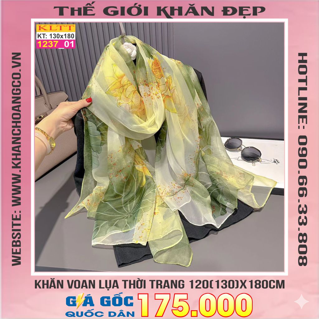 Khăn Lụa Tơ Tằm Thế Giới Khăn Đẹp cao cấp KLTT 237_01