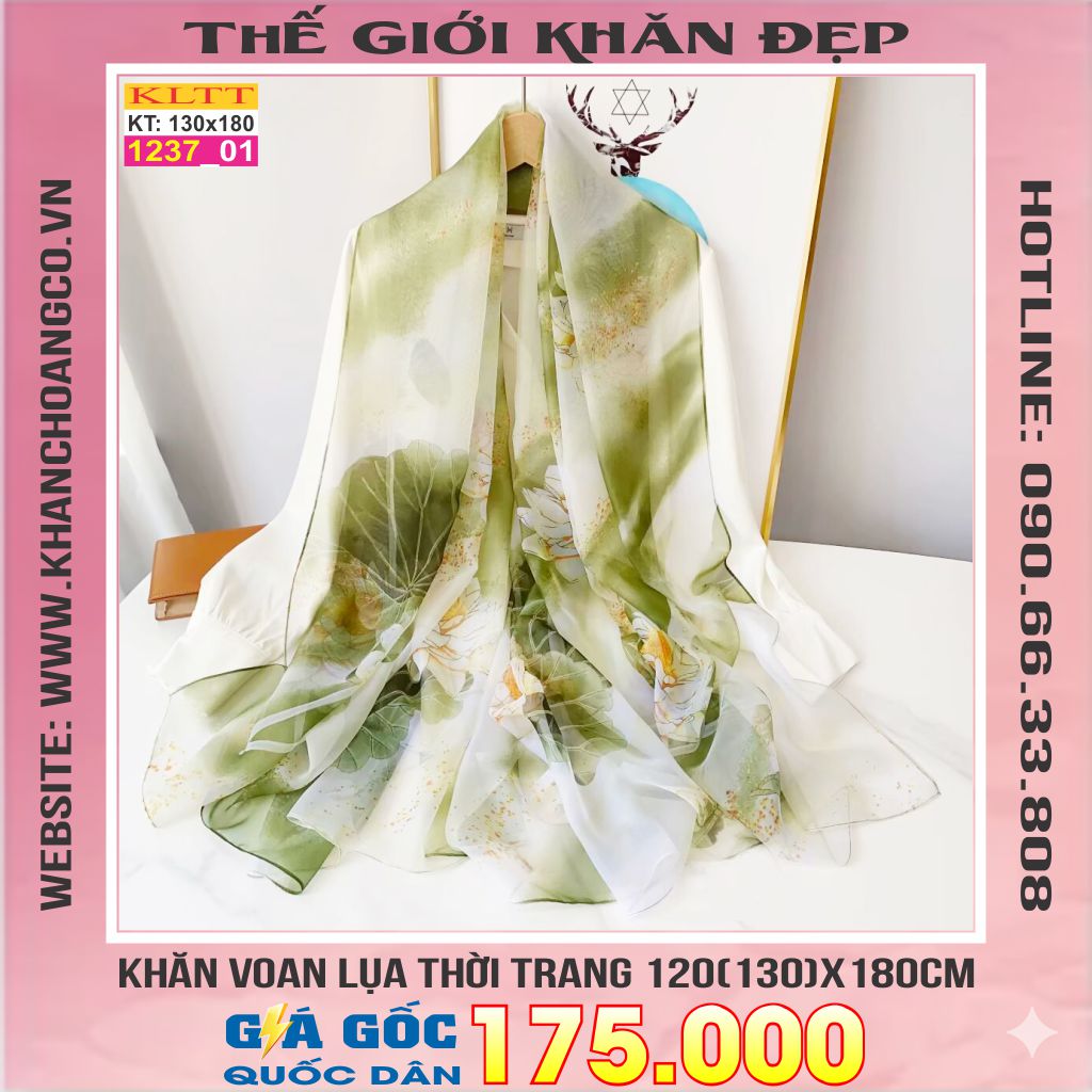 Khăn Lụa Tơ Tằm Thế Giới Khăn Đẹp cao cấp KLTT 237_01