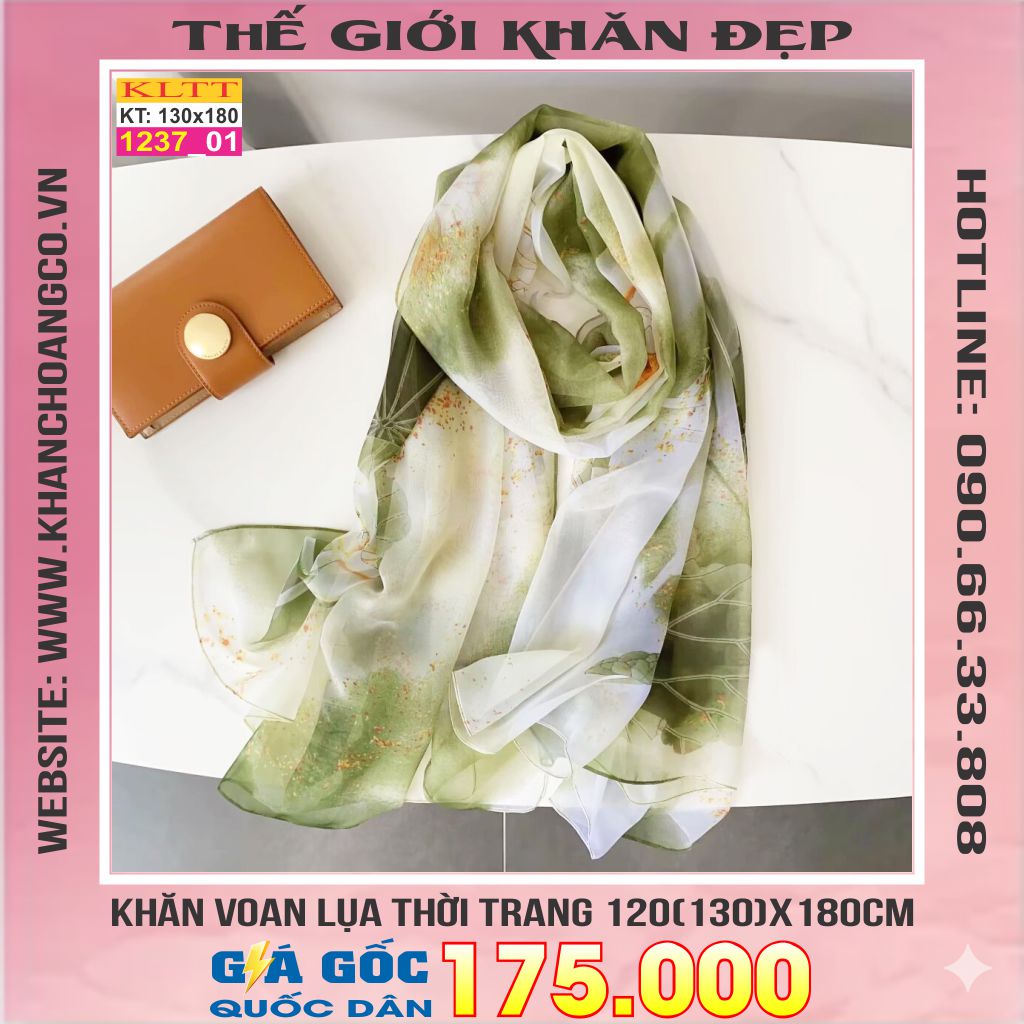 Khăn Lụa Tơ Tằm Thế Giới Khăn Đẹp cao cấp KLTT 237_01