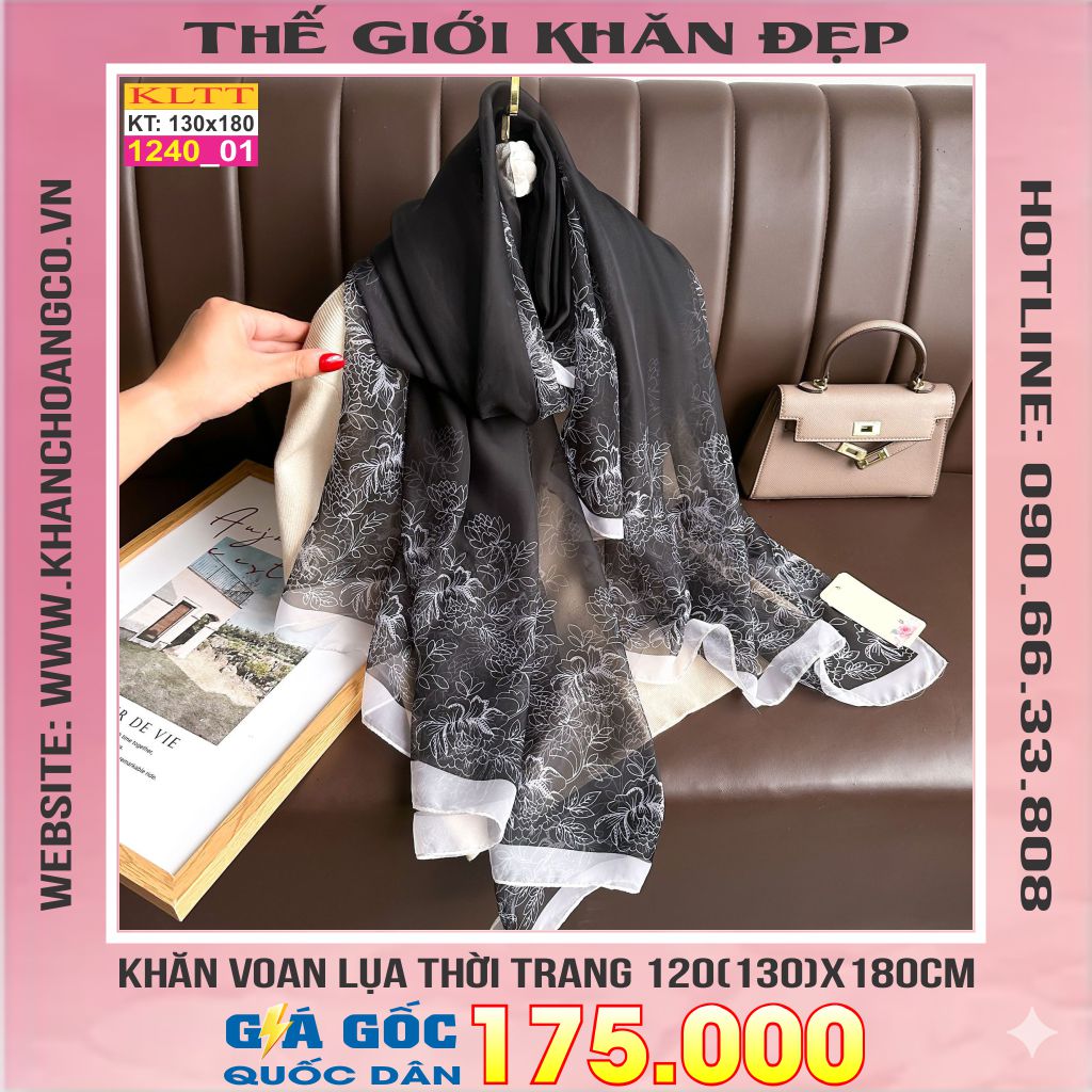 Khăn Lụa Tơ Tằm Thế Giới Khăn Đẹp cao cấp KLTT 240_01