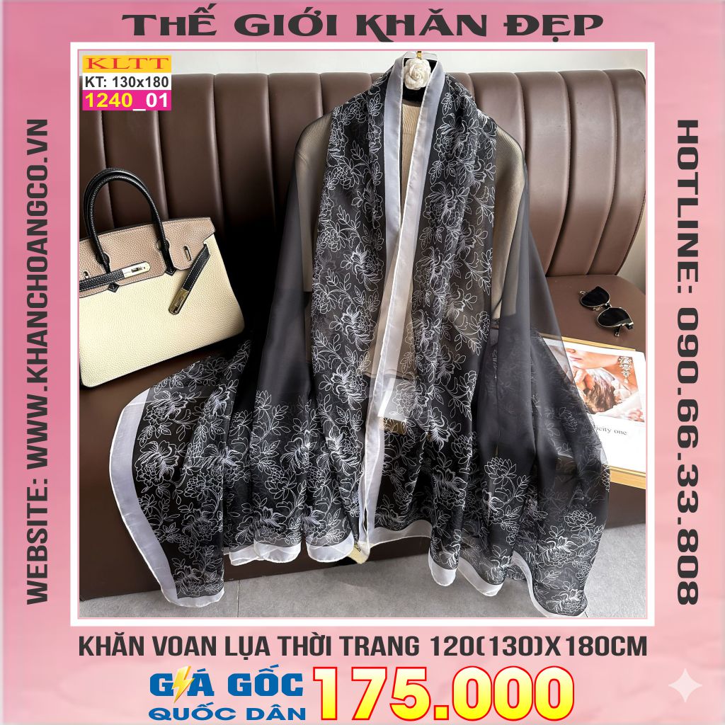 Khăn Lụa Tơ Tằm Thế Giới Khăn Đẹp cao cấp KLTT 240_01