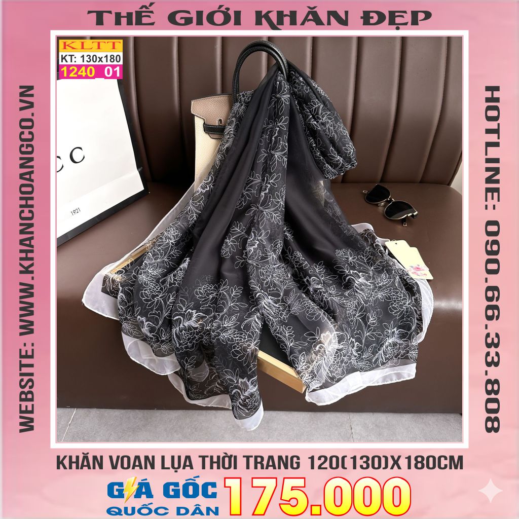 Khăn Lụa Tơ Tằm Thế Giới Khăn Đẹp cao cấp KLTT 240_01