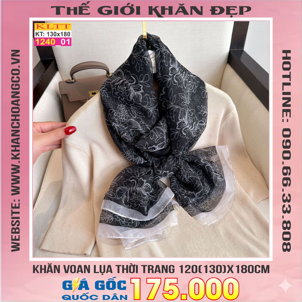 Khăn Lụa Tơ Tằm Thế Giới Khăn Đẹp cao cấp KLTT 240_01