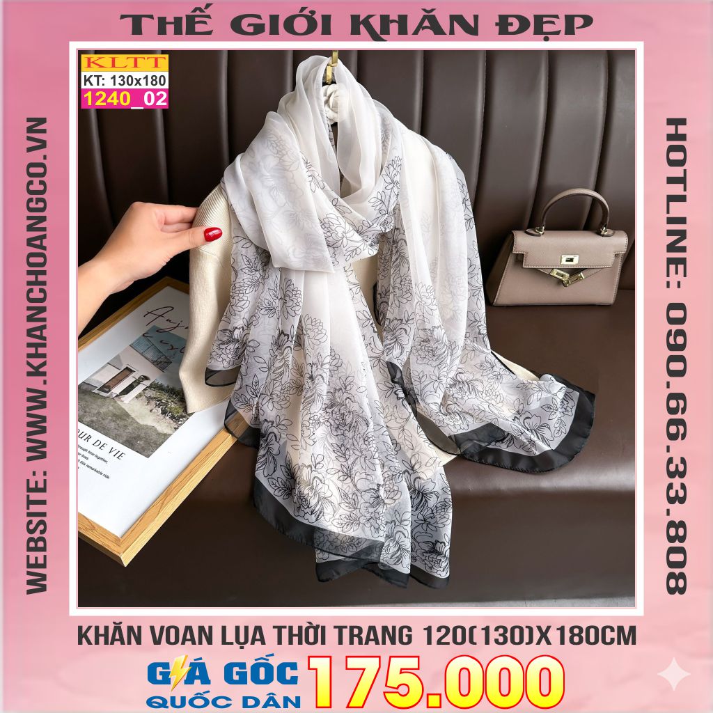 Khăn Lụa Tơ Tằm Thế Giới Khăn Đẹp cao cấp KLTT 240_02