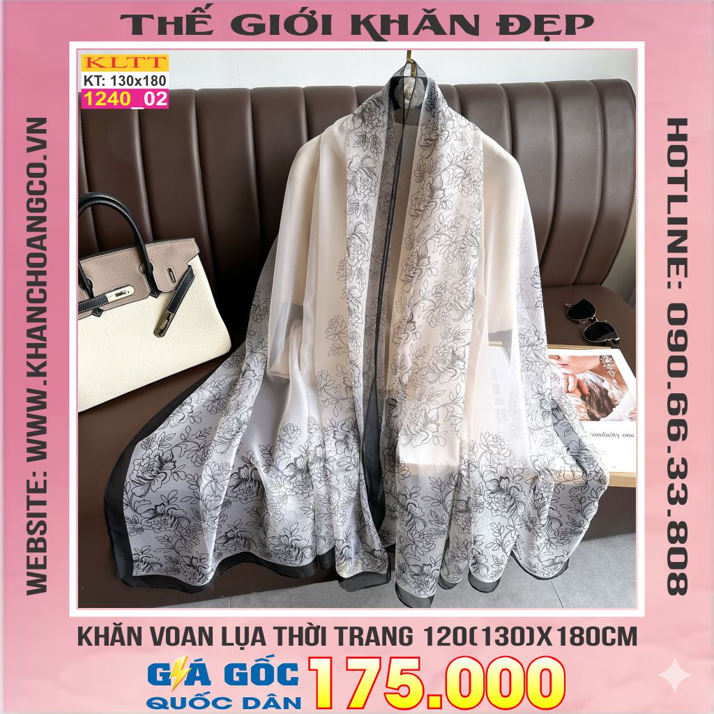 Khăn Lụa Tơ Tằm Thế Giới Khăn Đẹp cao cấp KLTT 240_02