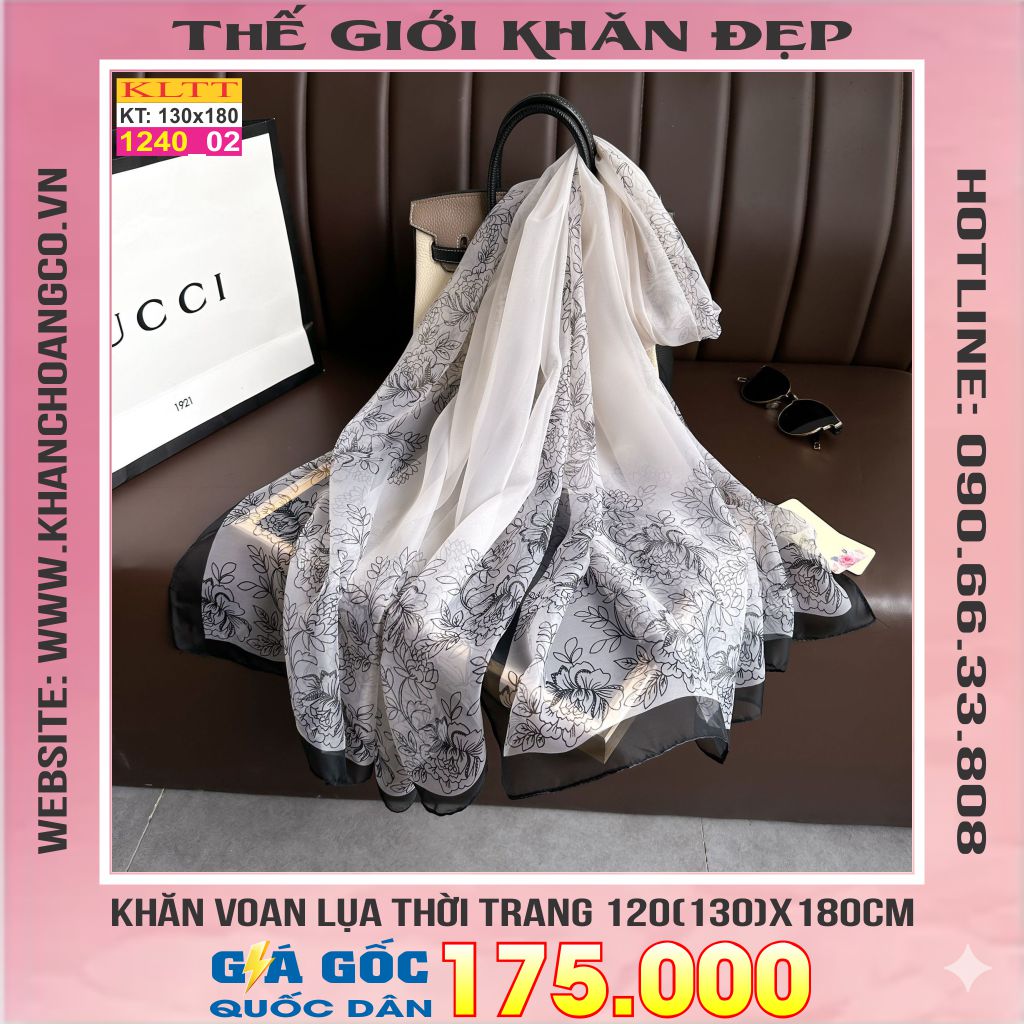 Khăn Lụa Tơ Tằm Thế Giới Khăn Đẹp cao cấp KLTT 240_02