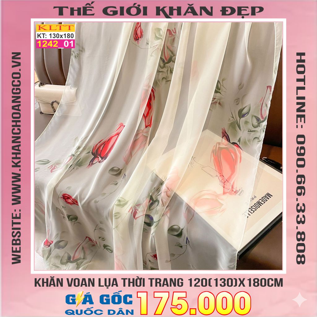 Khăn Lụa Tơ Tằm Thế Giới Khăn Đẹp cao cấp KLTT 242_01