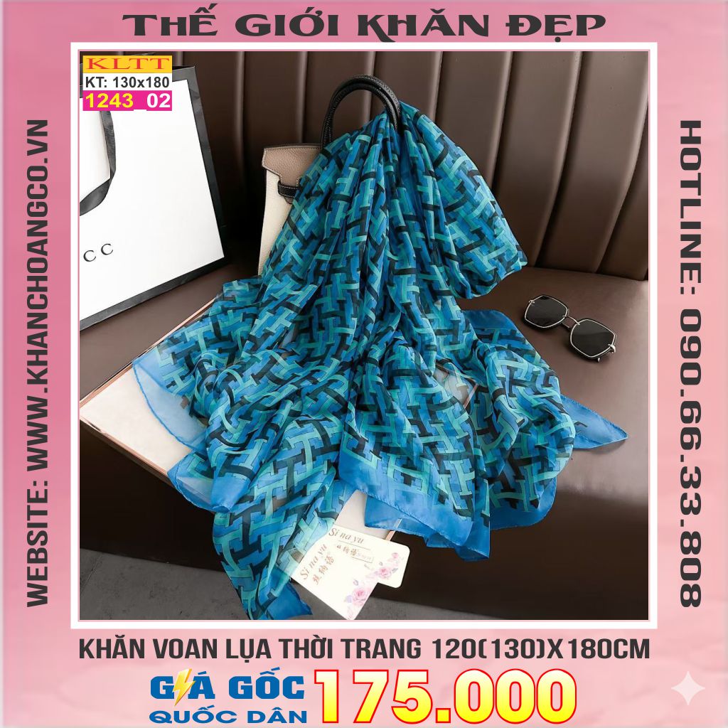 Khăn Lụa Tơ Tằm Thế Giới Khăn Đẹp cao cấp KLTT 243_02