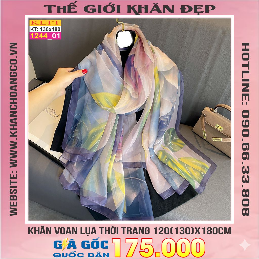 Khăn Lụa Tơ Tằm Thế Giới Khăn Đẹp cao cấp KLTT 244_01
