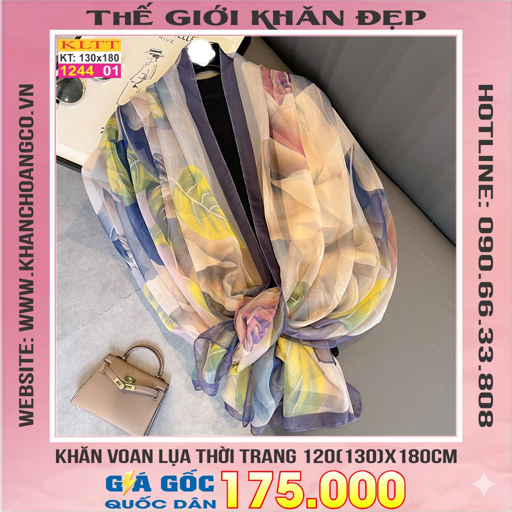 Khăn Lụa Tơ Tằm Thế Giới Khăn Đẹp cao cấp KLTT 244_01