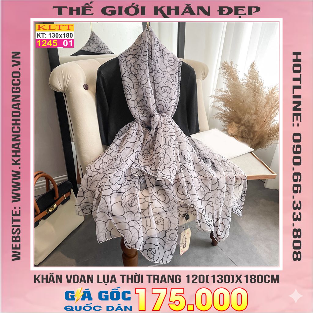 Khăn Lụa Tơ Tằm Thế Giới Khăn Đẹp cao cấp KLTT 245_01