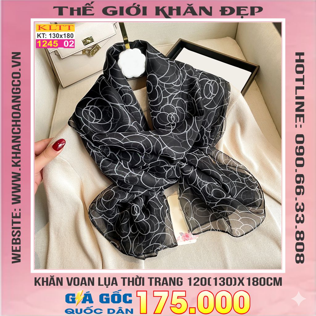 Khăn Lụa Tơ Tằm Thế Giới Khăn Đẹp cao cấp KLTT 245_02