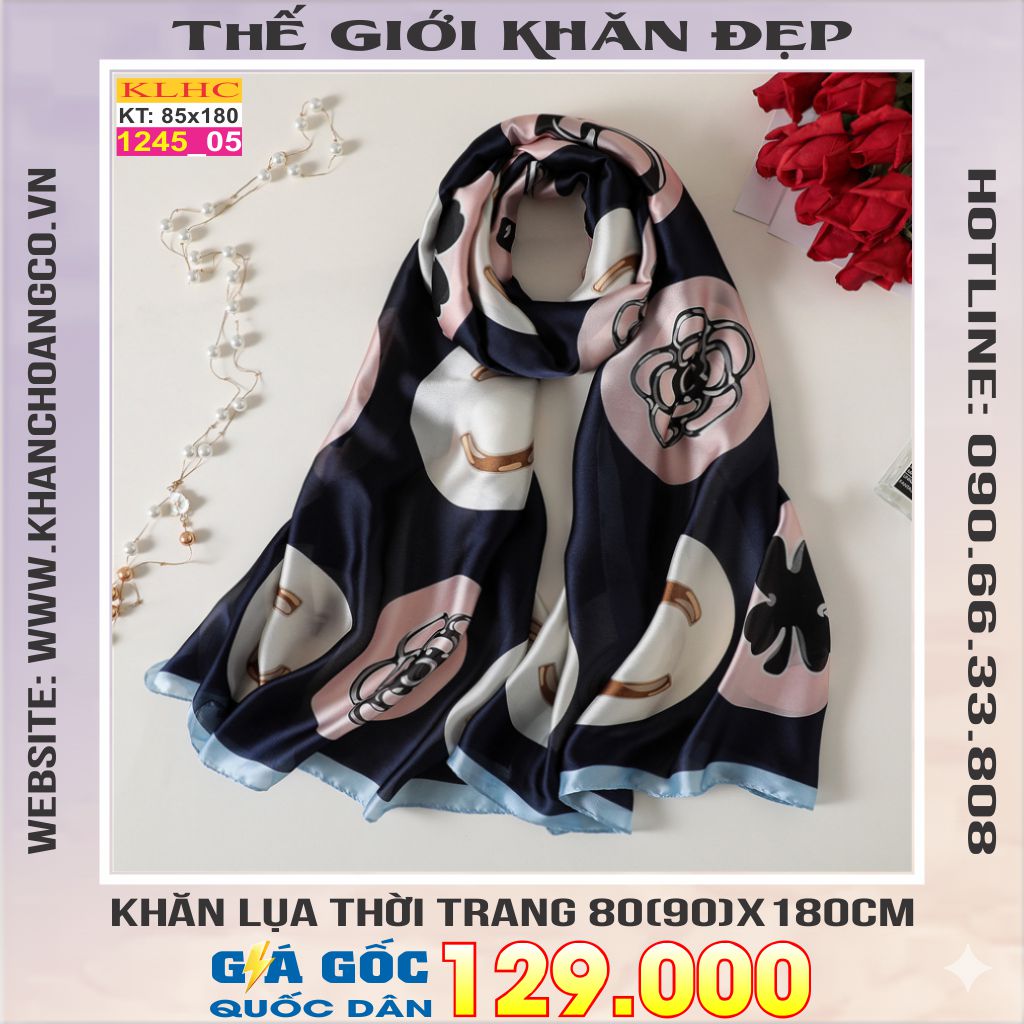 Khăn Choàng Cổ Lụa Thời Trang Thế Giới Khăn Đẹp KLHC 1023_4