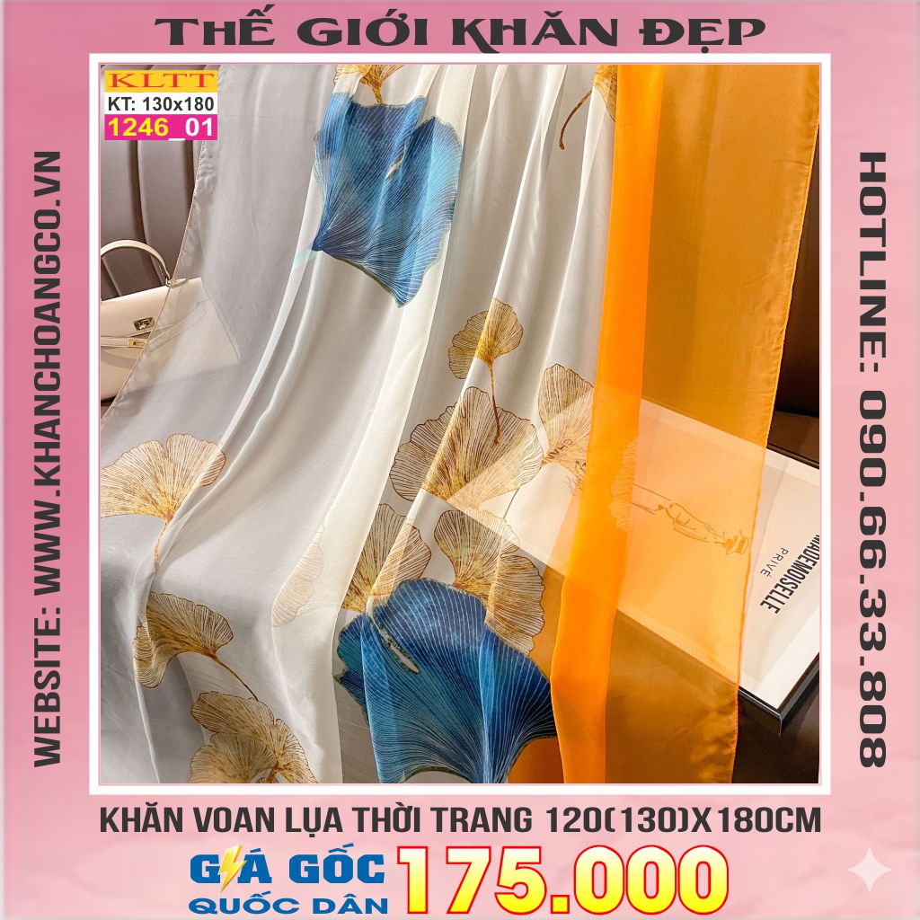 Khăn Lụa Tơ Tằm Thế Giới Khăn Đẹp cao cấp KLTT 246_01