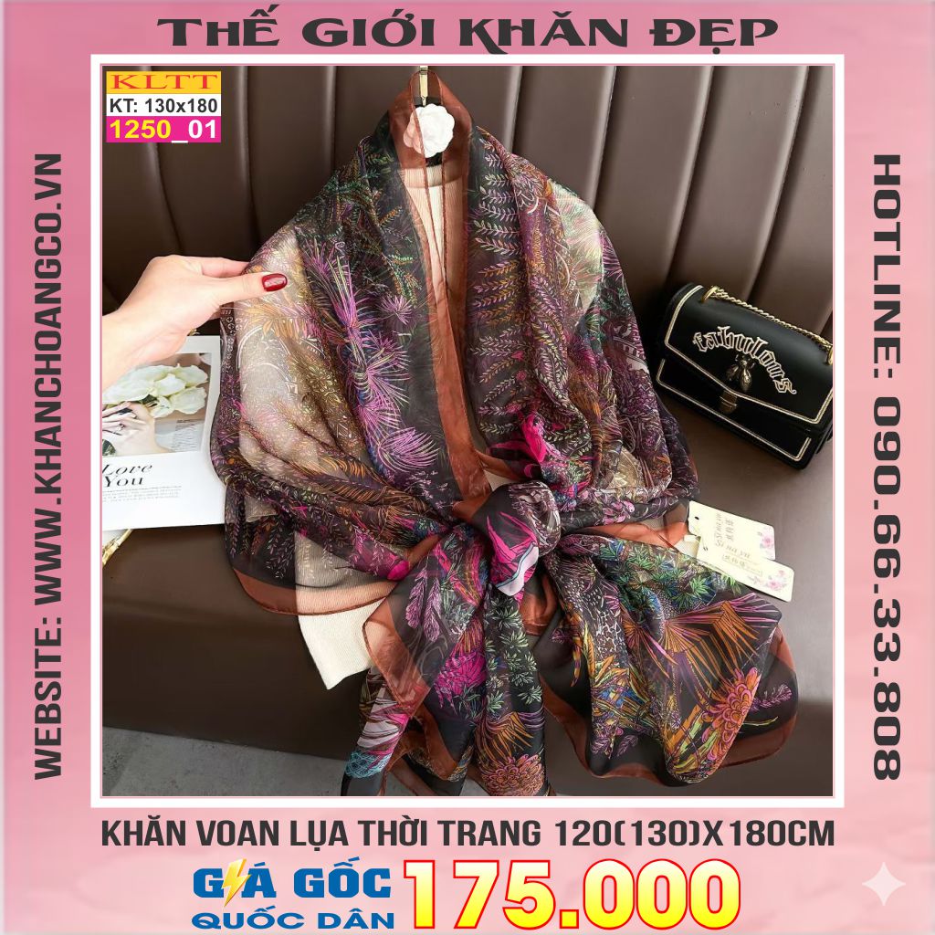 Khăn Lụa Tơ Tằm Thế Giới Khăn Đẹp cao cấp KLTT 250_01