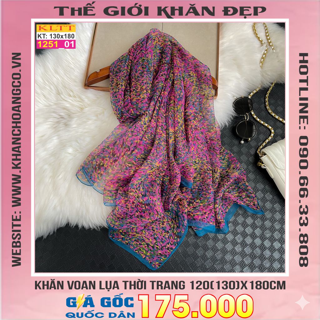 Khăn Lụa Tơ Tằm Thế Giới Khăn Đẹp cao cấp KLTT 251_01