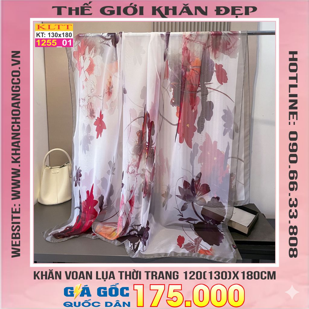 Khăn Lụa Tơ Tằm Thế Giới Khăn Đẹp cao cấp KLTT 255_01