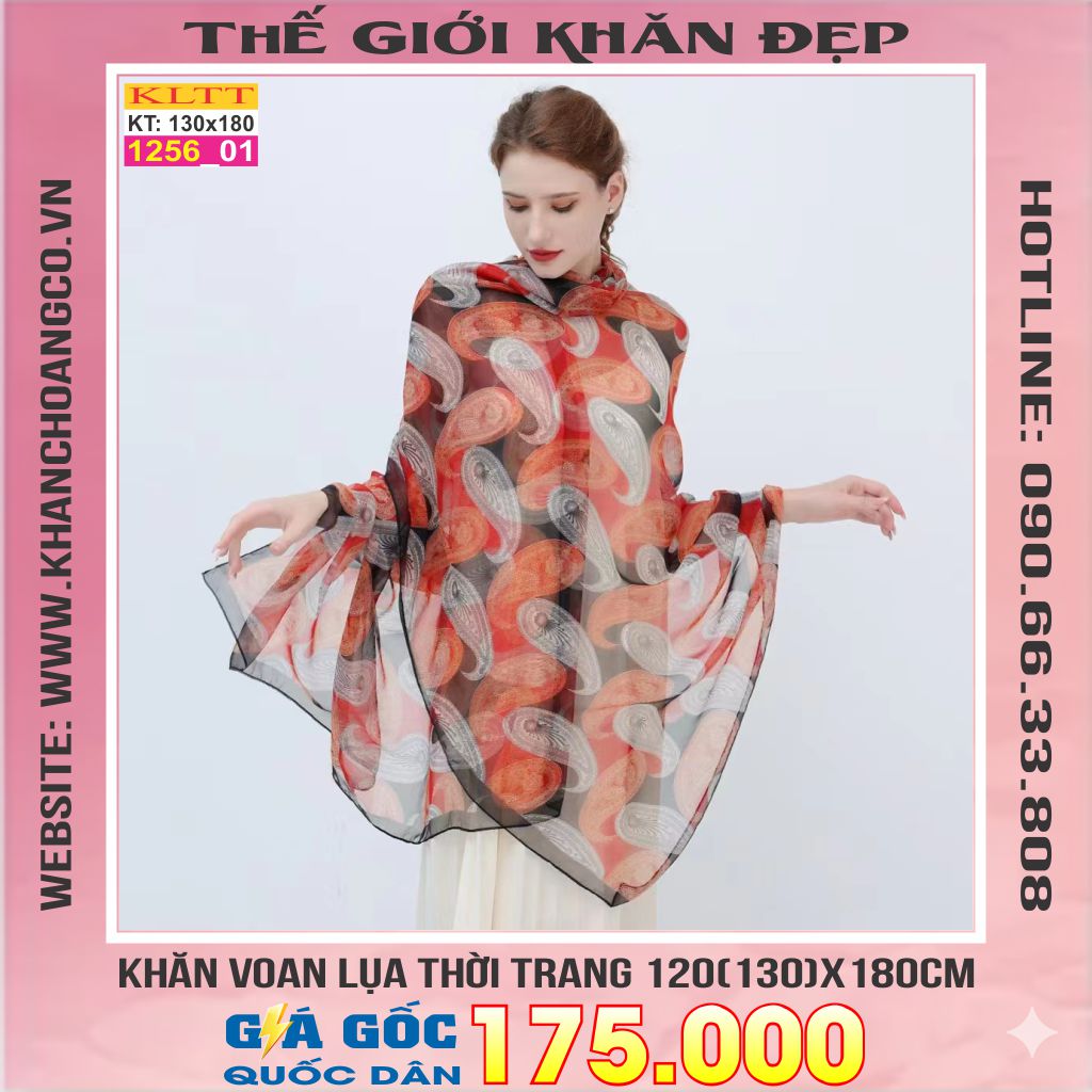 Khăn Lụa Tơ Tằm Thế Giới Khăn Đẹp cao cấp KLTT 256_01