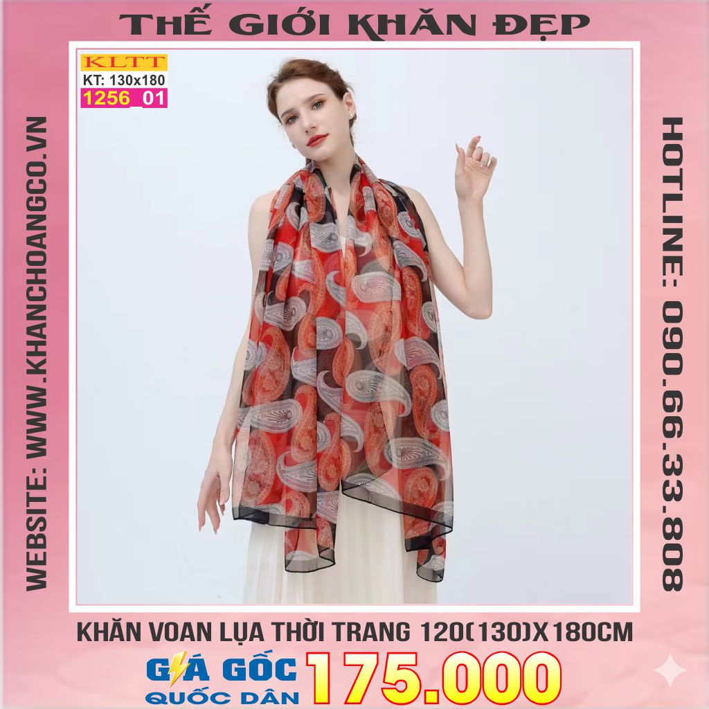 Khăn Lụa Tơ Tằm Thế Giới Khăn Đẹp cao cấp KLTT 256_01
