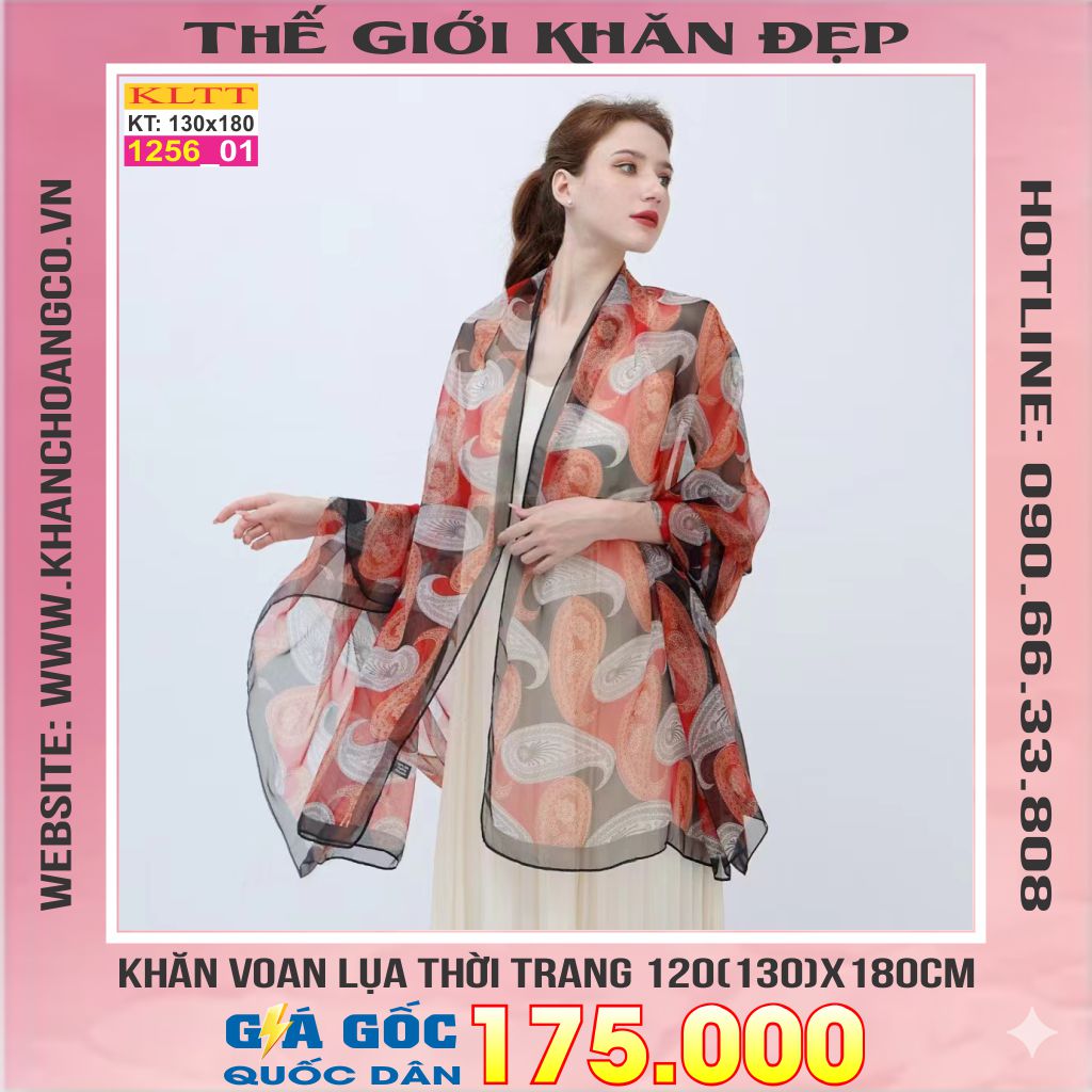 Khăn Lụa Tơ Tằm Thế Giới Khăn Đẹp cao cấp KLTT 256_01