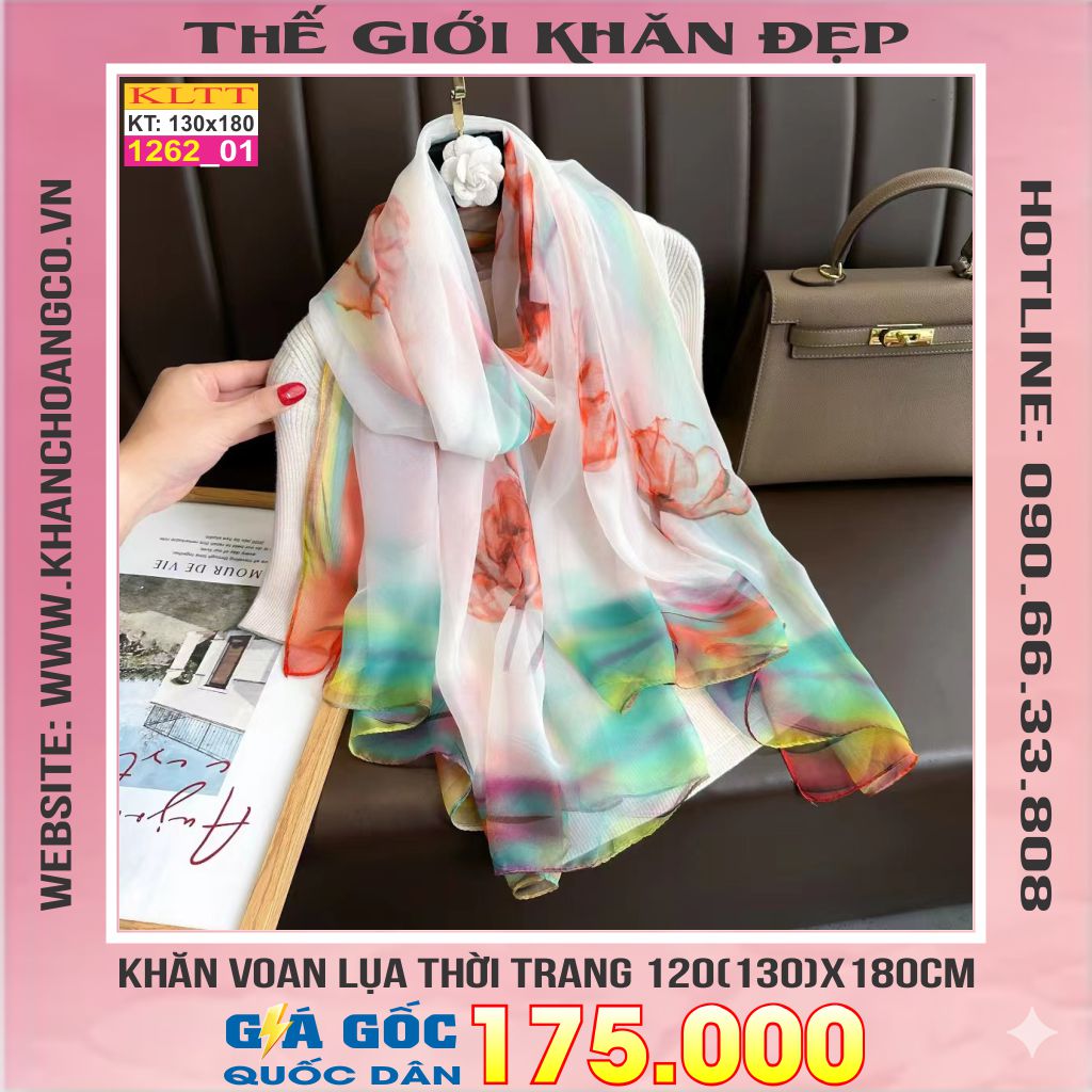 Khăn Lụa Tơ Tằm Thế Giới Khăn Đẹp cao cấp KLTT 262_01