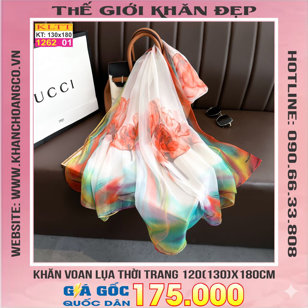 Khăn Lụa Tơ Tằm Thế Giới Khăn Đẹp cao cấp KLTT 262_01