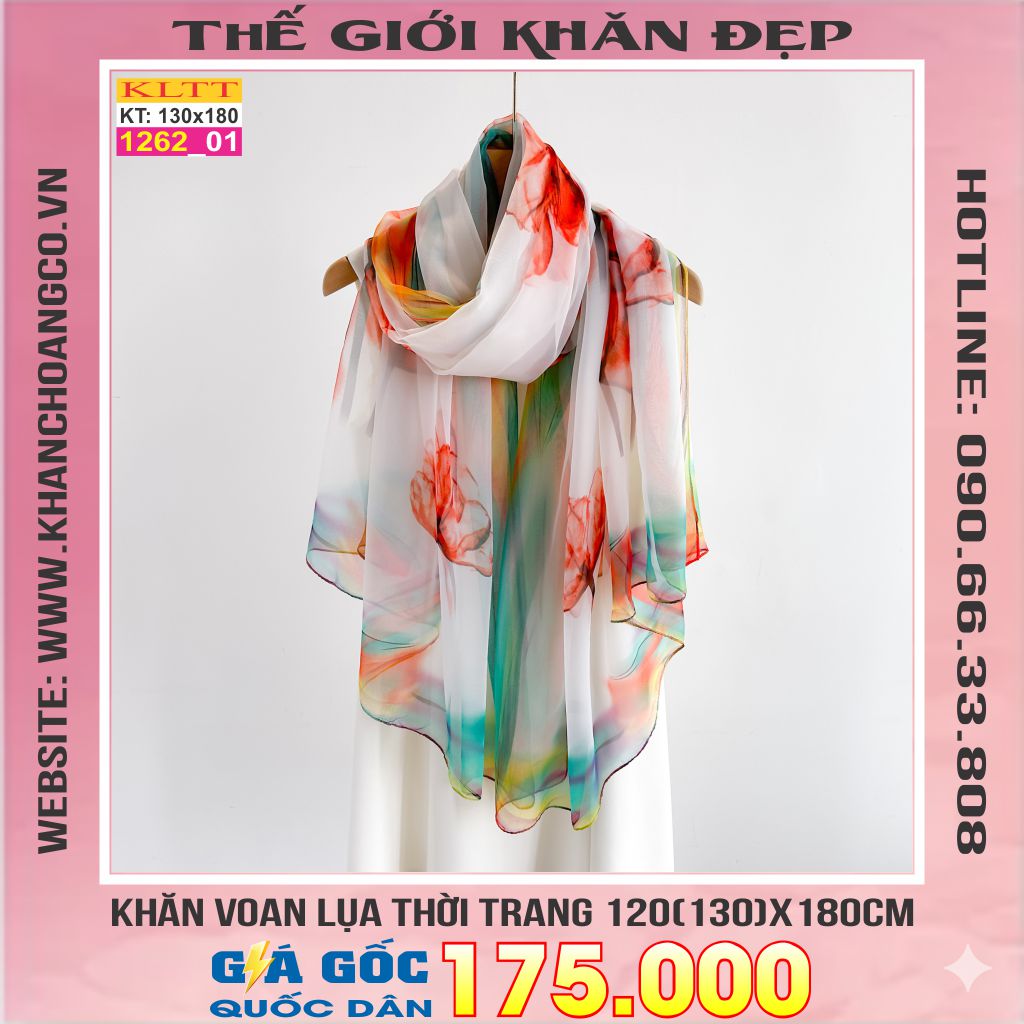 Khăn Lụa Tơ Tằm Thế Giới Khăn Đẹp cao cấp KLTT 262_01