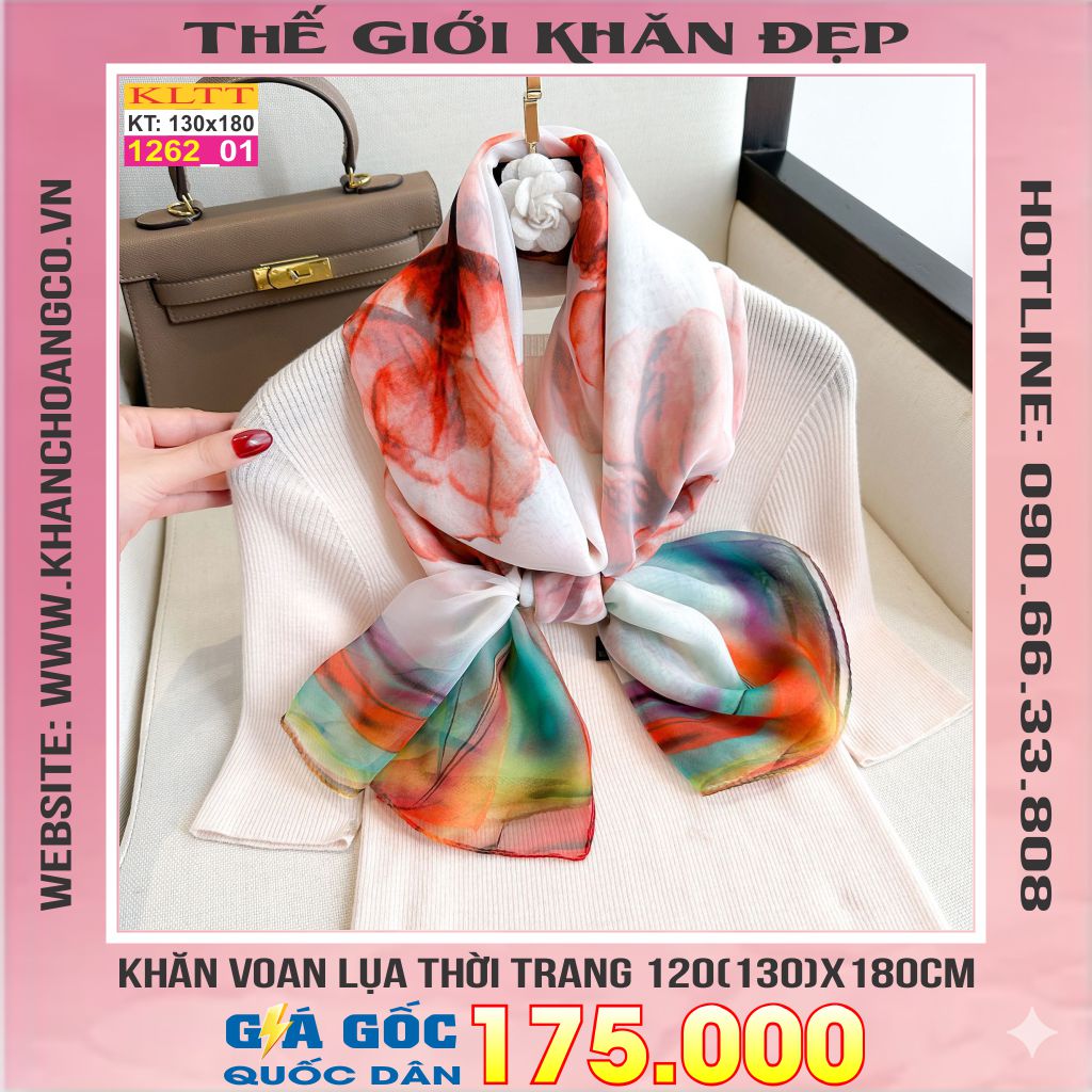 Khăn Lụa Tơ Tằm Thế Giới Khăn Đẹp cao cấp KLTT 262_01