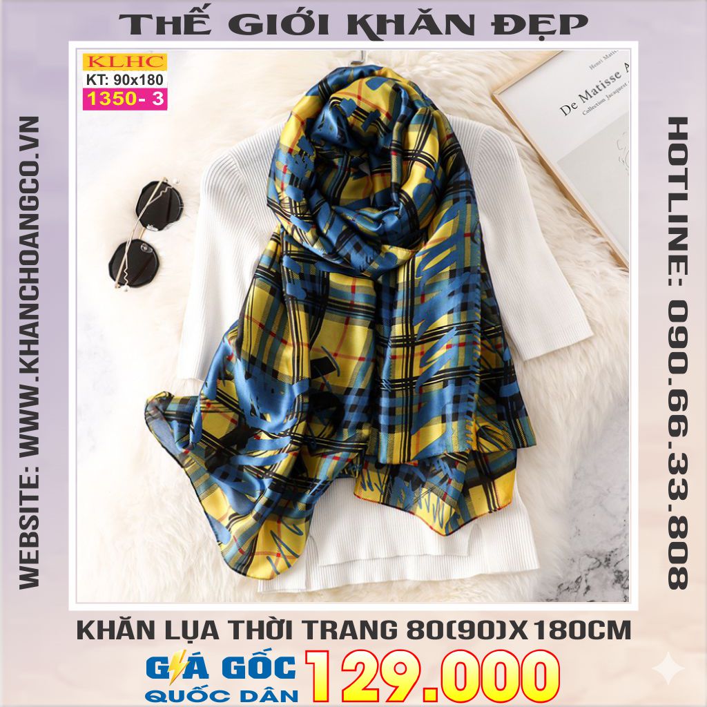 Khăn Choàng Cổ Lụa Thời Trang Thế Giới Khăn Đẹp KLHC 1091_3