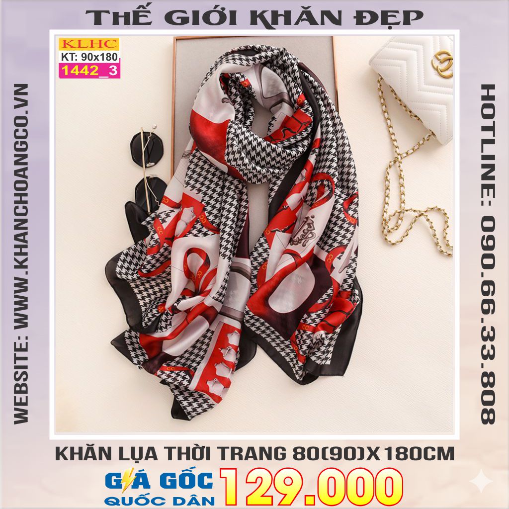 Khăn Choàng Cổ Lụa Thời Trang Thế Giới Khăn Đẹp KLHC 1134_3