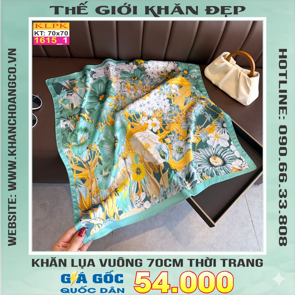 Khăn Phụ Kiện Lụa Vuông 70cm - Thế Giới Khăn Đẹp C1062_1