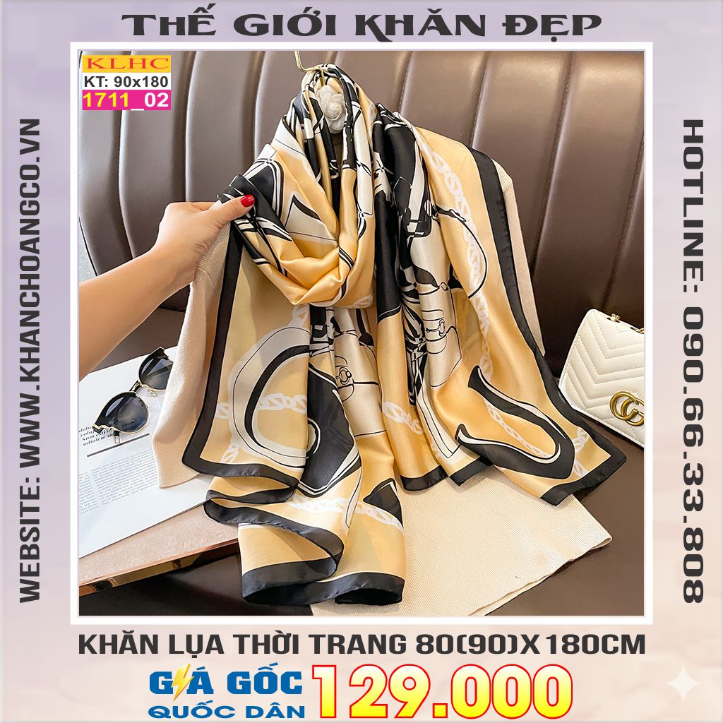 Khăn Choàng Cổ Lụa Thời Trang Thế Giới Khăn Đẹp KLHC 1080_2