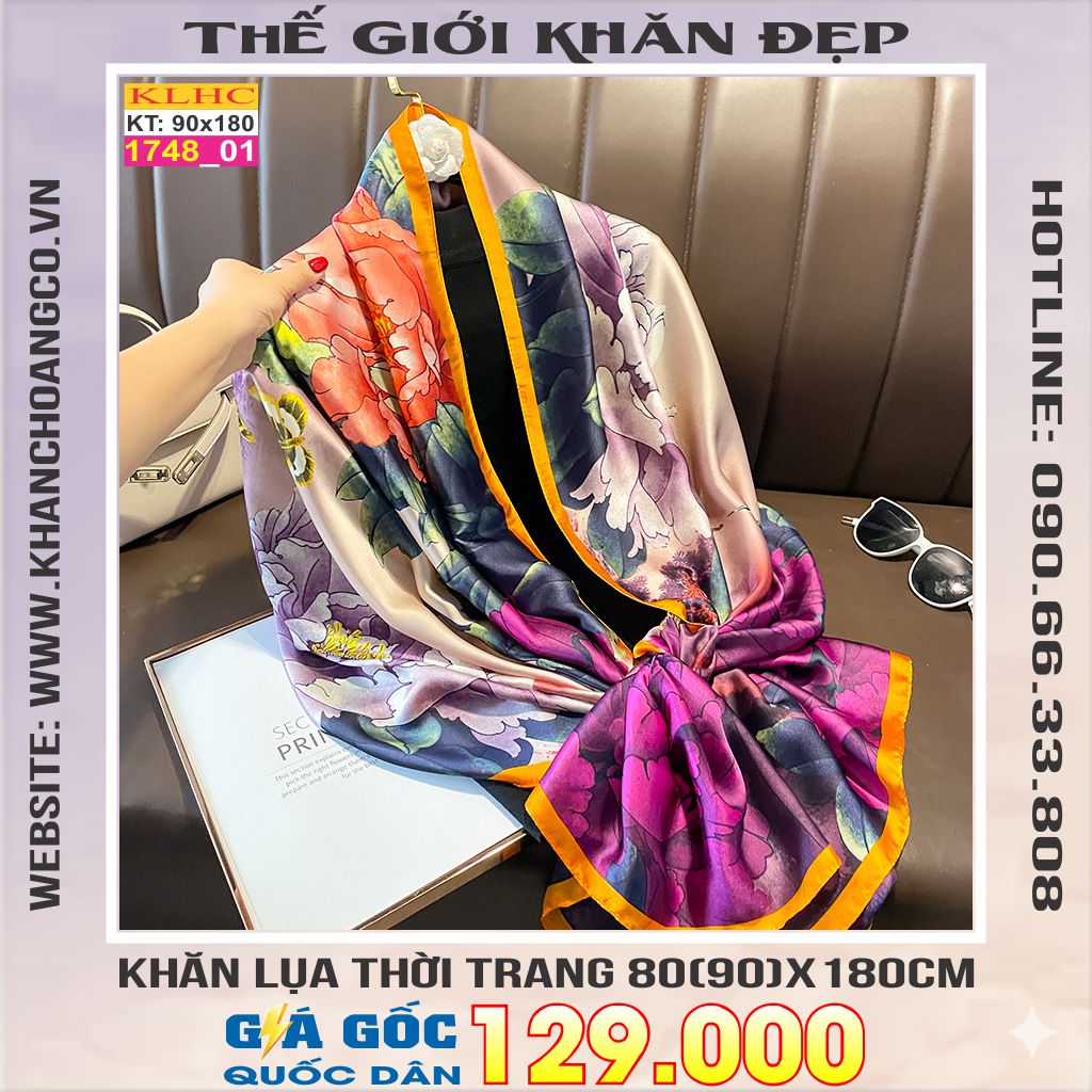 Khăn Choàng Cổ Lụa Thời Trang Thế Giới Khăn Đẹp KLHC 1044_1