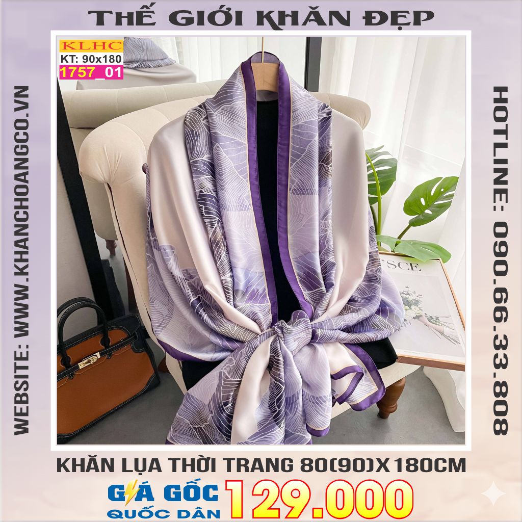 Khăn Choàng Cổ Lụa Thời Trang Thế Giới Khăn Đẹp KLHC 1124_1