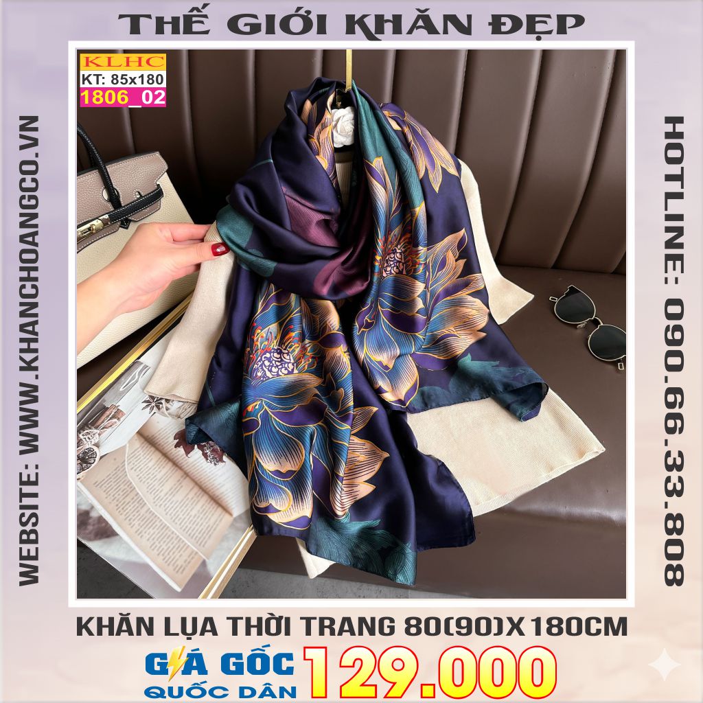 Khăn Choàng Cổ Lụa Thời Trang Thế Giới Khăn Đẹp KLHC 1118_2