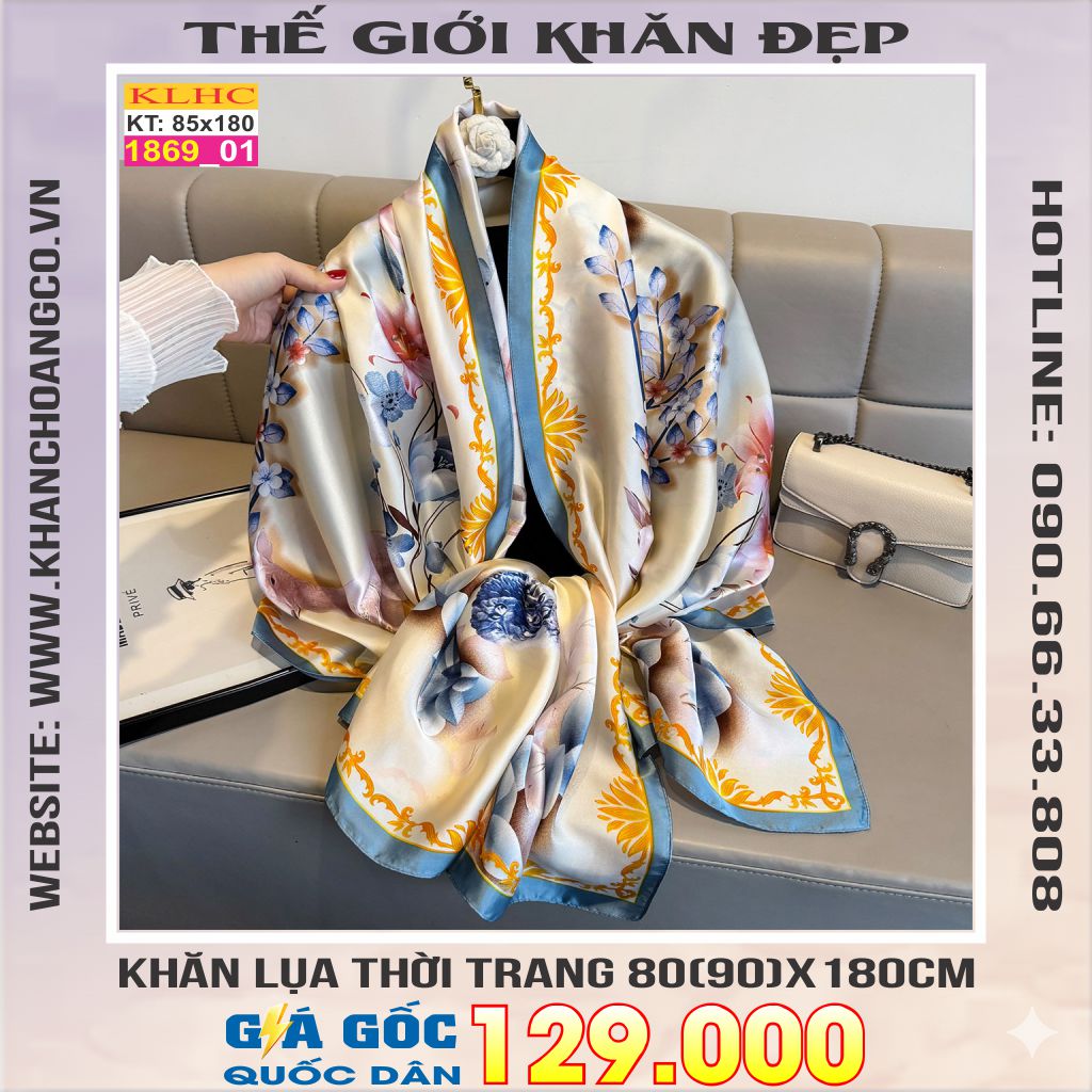 Khăn Choàng Cổ Lụa Thời Trang Thế Giới Khăn Đẹp KLHC 1077_1
