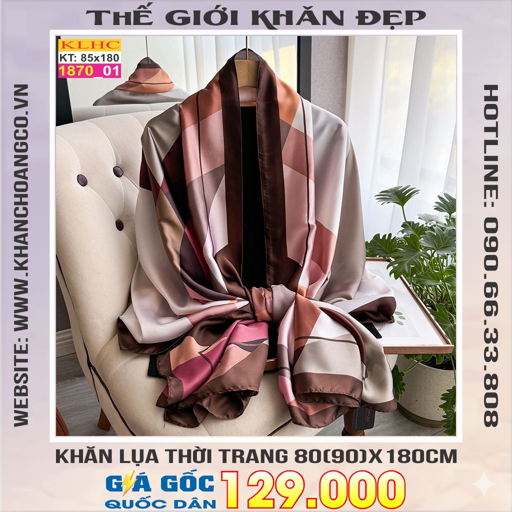 Khăn Choàng Cổ Lụa Thời Trang Thế Giới Khăn Đẹp KLHC 1069_1